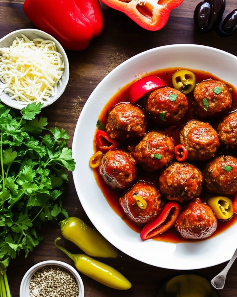 Sweet And Spicy Chicken Meatballs image