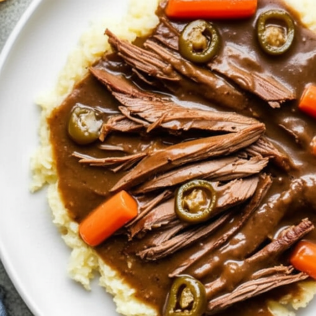 Beef Roast With Bacon Chile Gravy image