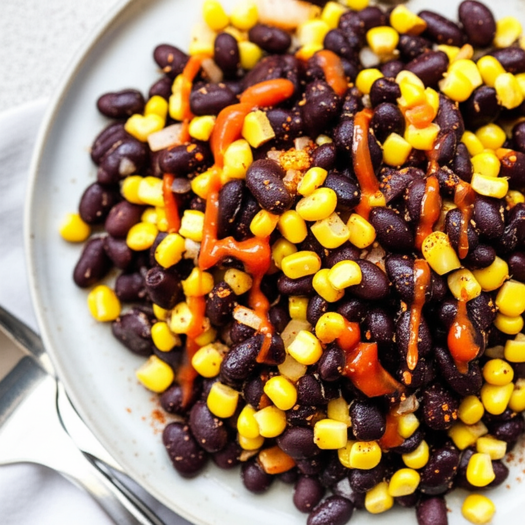 A Side Of Black Beans And Corn image