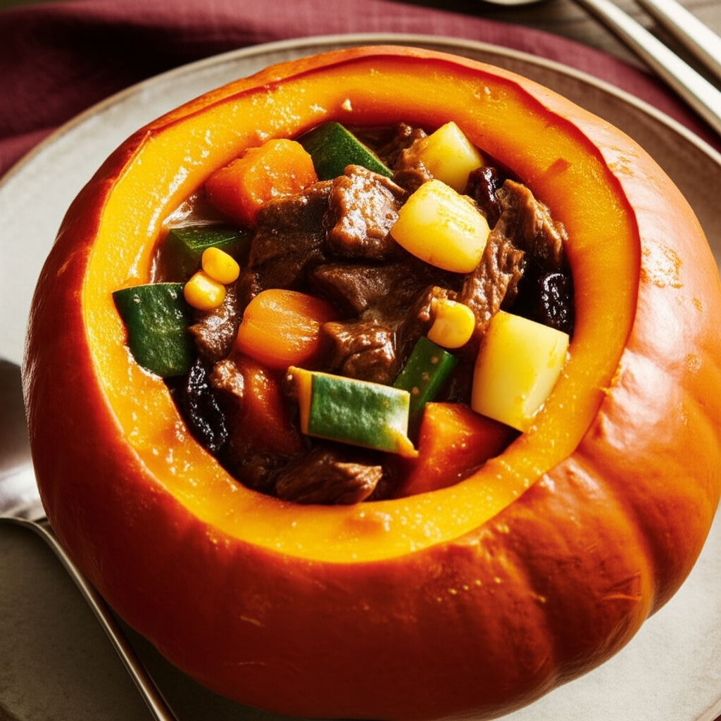 Beef Stew In A Pumpkin image