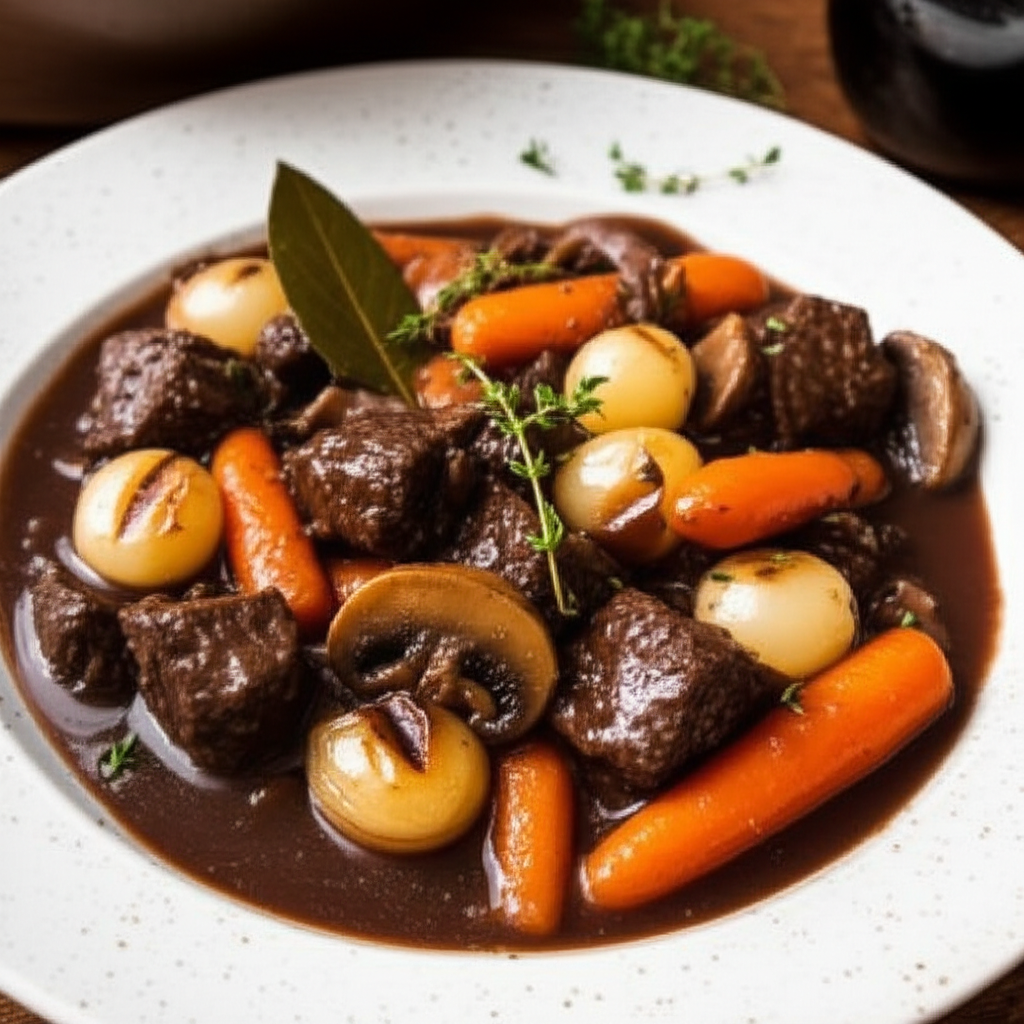 Beef Stew In Red Wine Sauce image