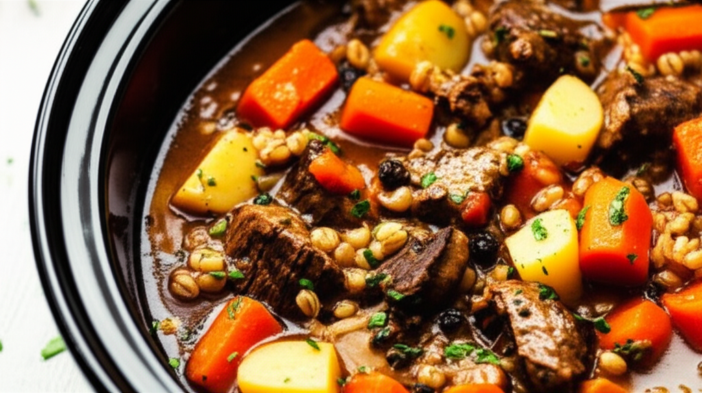 Beef Stew With Barley Crock Pot image