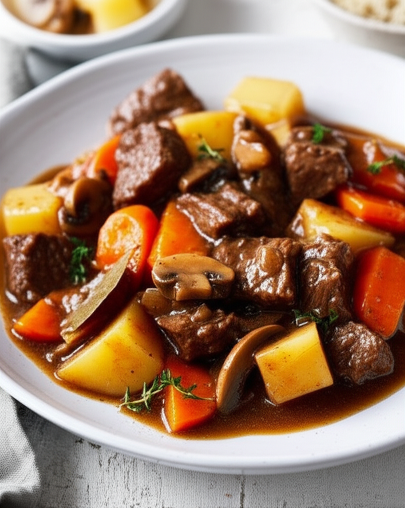 Beef Stew With Carrots And Mushrooms image
