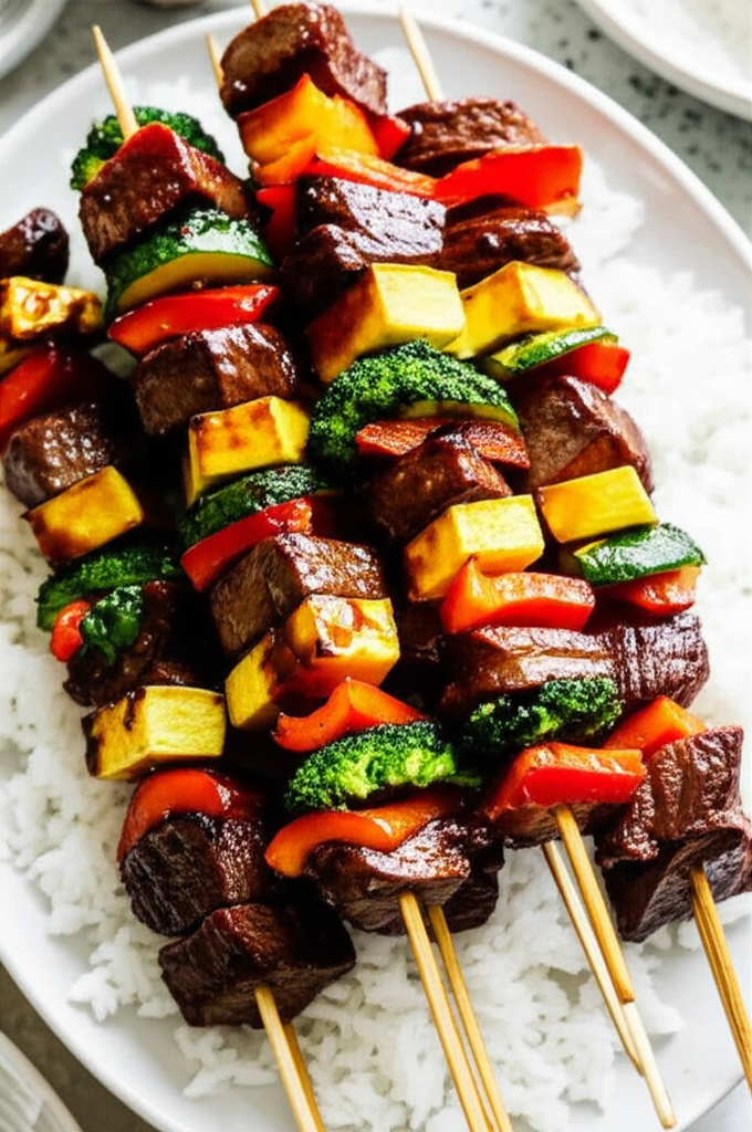 Beef Stir Fry On A Stick image