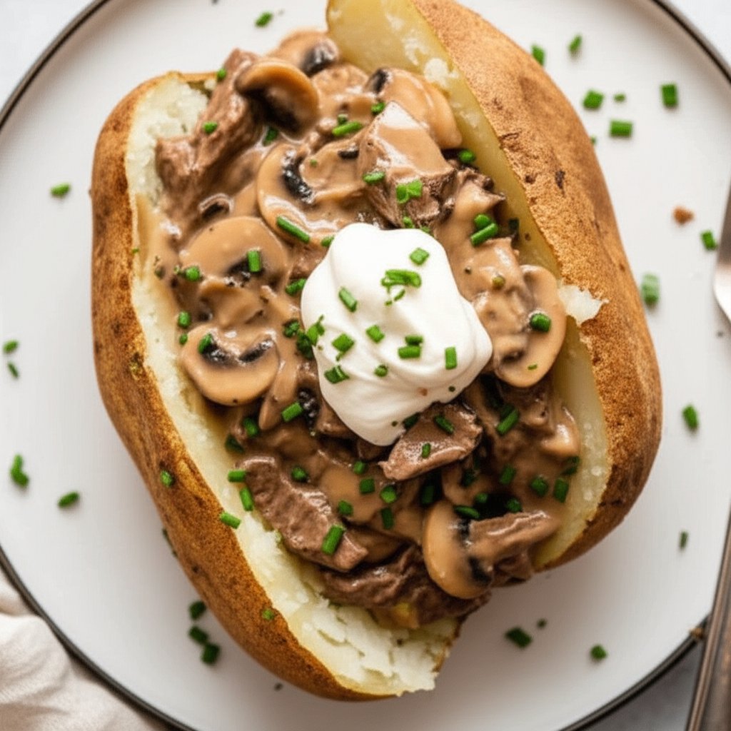 Beef Stroganoff Topped Potatoes image