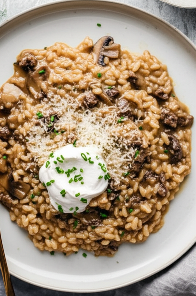 Beef Stroganoff Risotto image