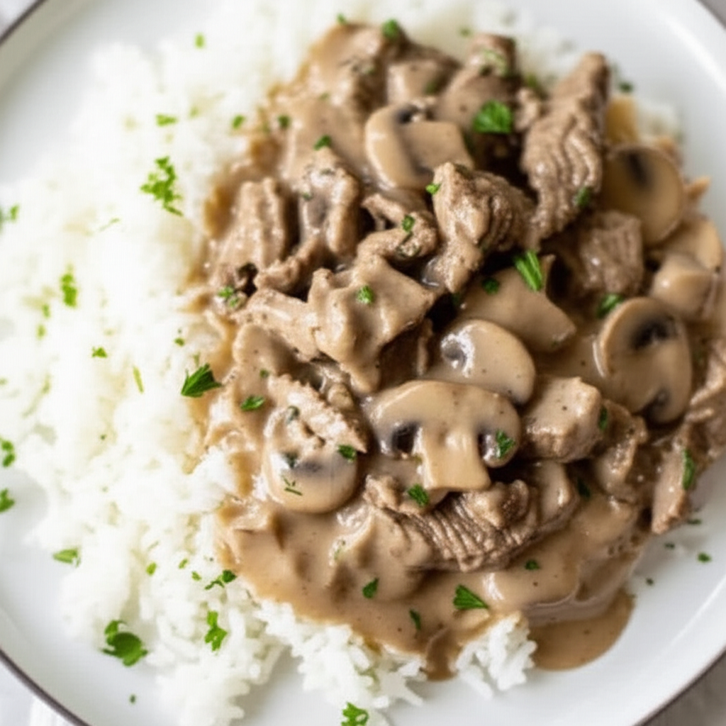Beef Stroganoff W Rice image