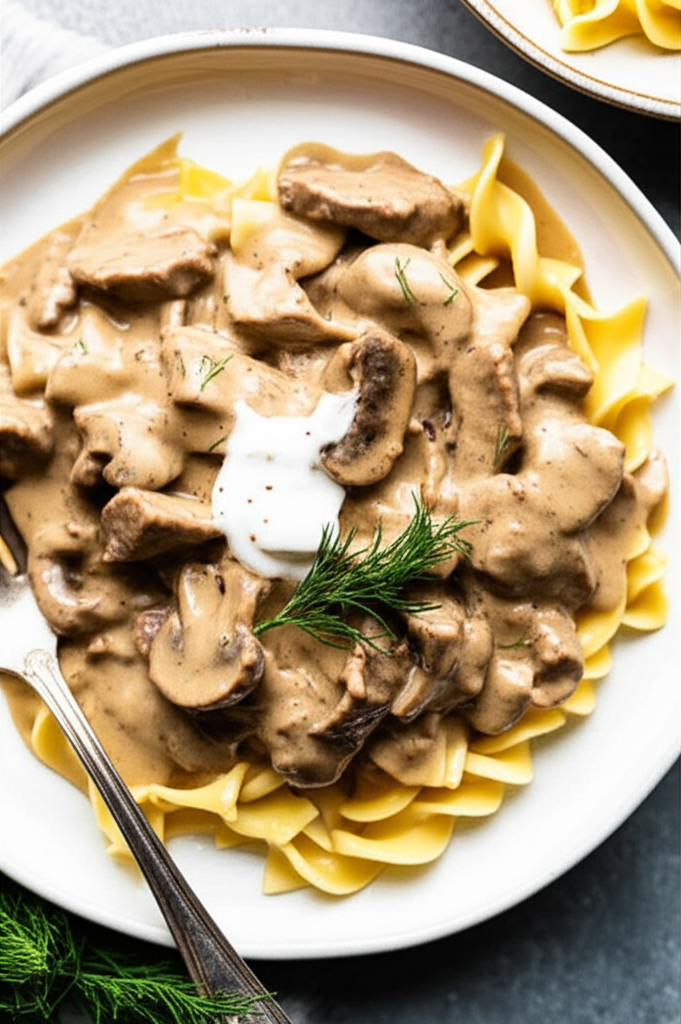 Beef Stroganoff With Dill image