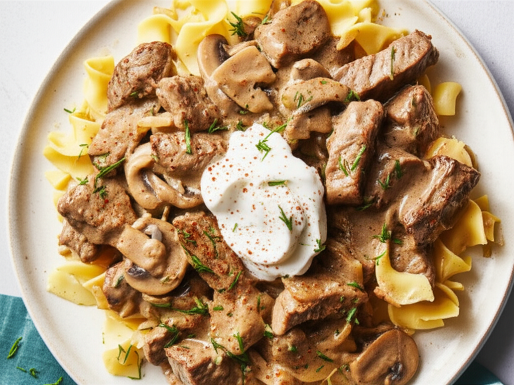 Beef Stroganoff Stonyfield Yogurt image