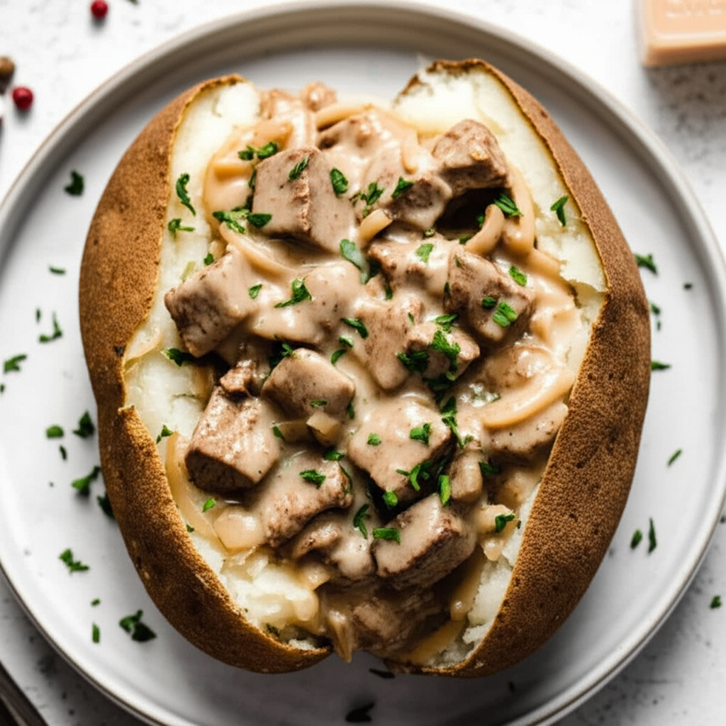 Beef Stroganoff Stuffed Potatoes image