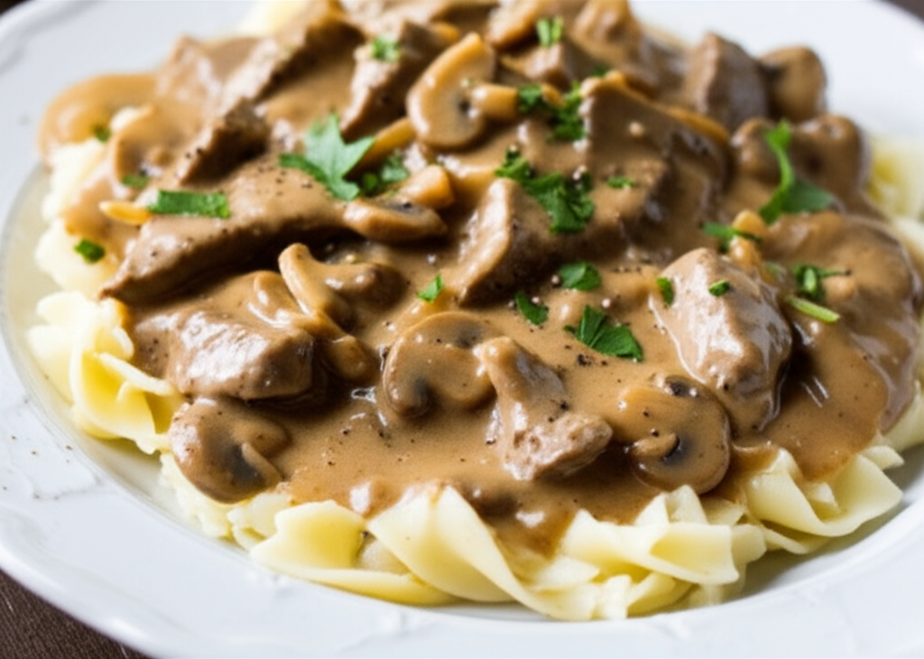 Beef Stroganov Stroganoff image