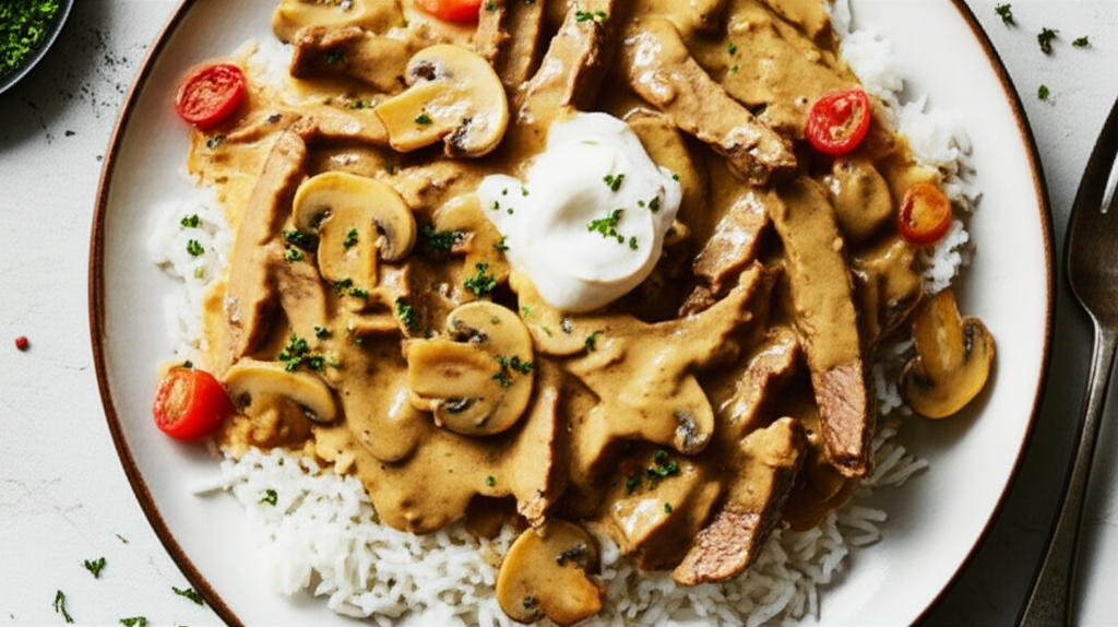 Beef Stroganov With Mustard image