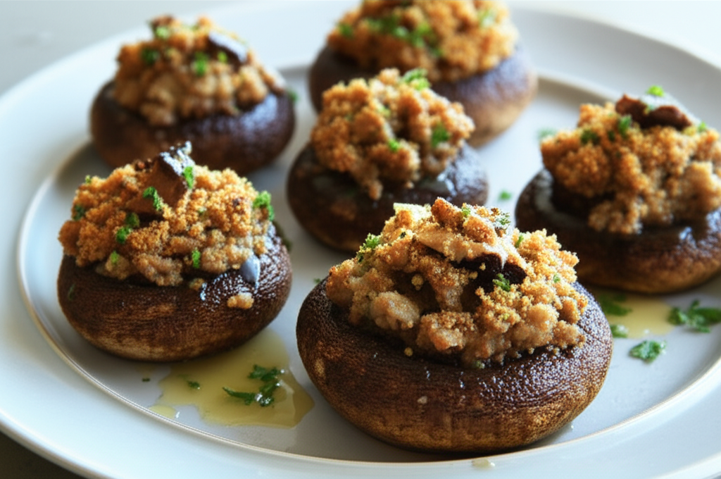 Beef Stuffed Mushrooms image