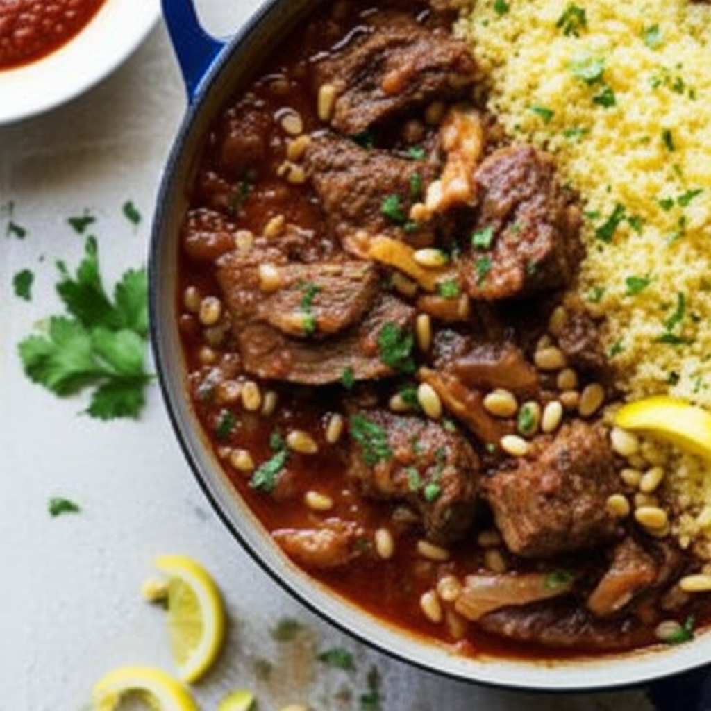 Beef Tagine Using Prune Juice And Couscous image