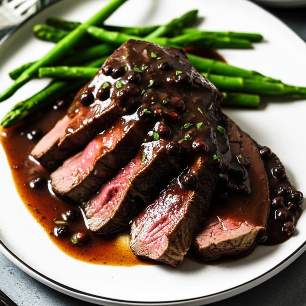 Beef Tenderloin Au Poivre Incredible Sauce image