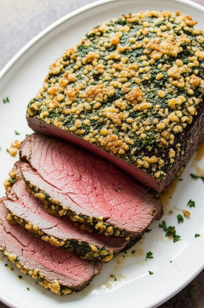 Beef Tenderloin With Garlic Horseradish Crust image