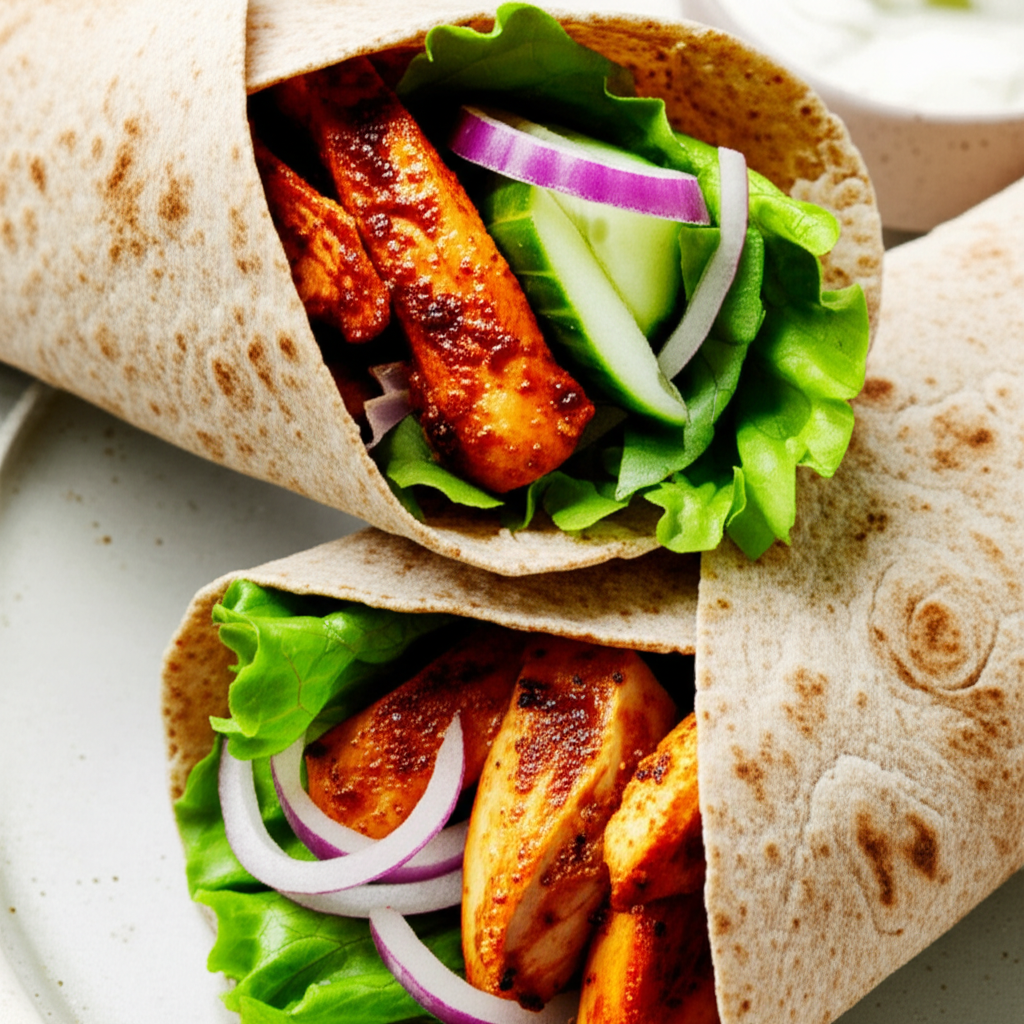 Tandoori Chicken Wraps Without The Tandoor image