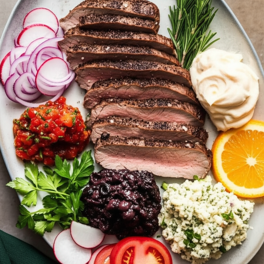 Beef Tenderloin With Three Spreads image
