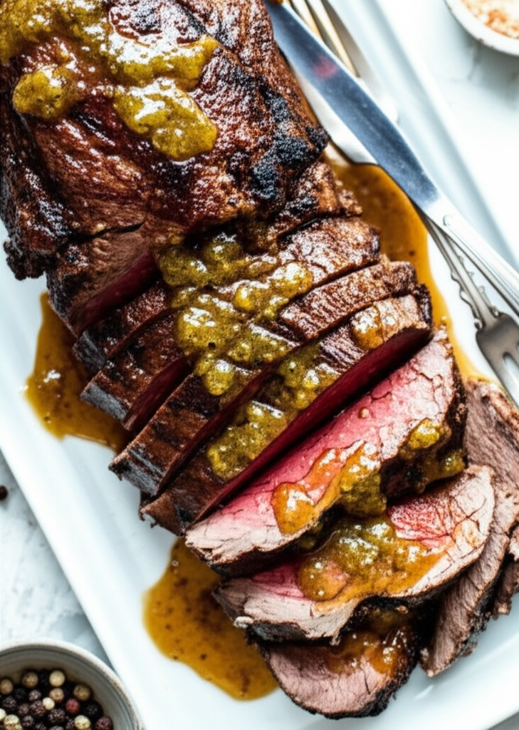 Beef Tenderloin With Wasabi Honey Sauce image