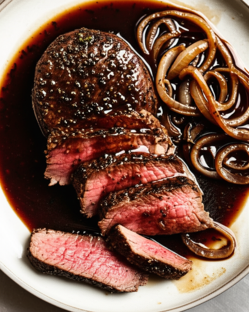 Beef Tenderloins With Wine Sauce image