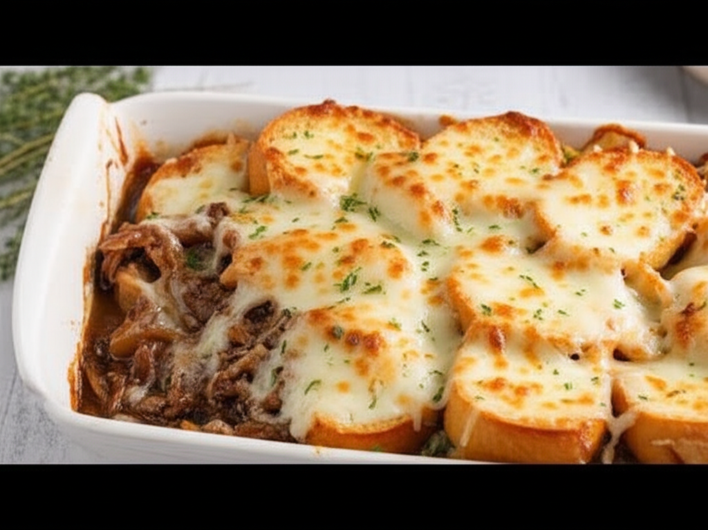 Beef Tips And Caramelized Onion Casserole image