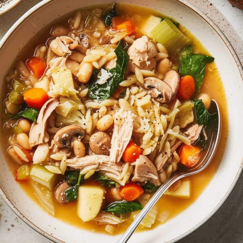 Tasty Chicken Fennel Soup In A Crock Pot image
