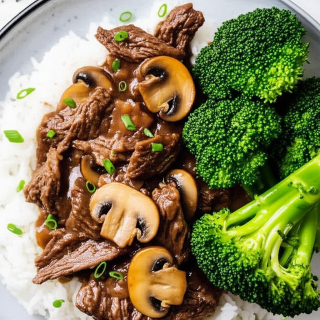 Beef With Asian Mushroom Sauce Crock Pot image