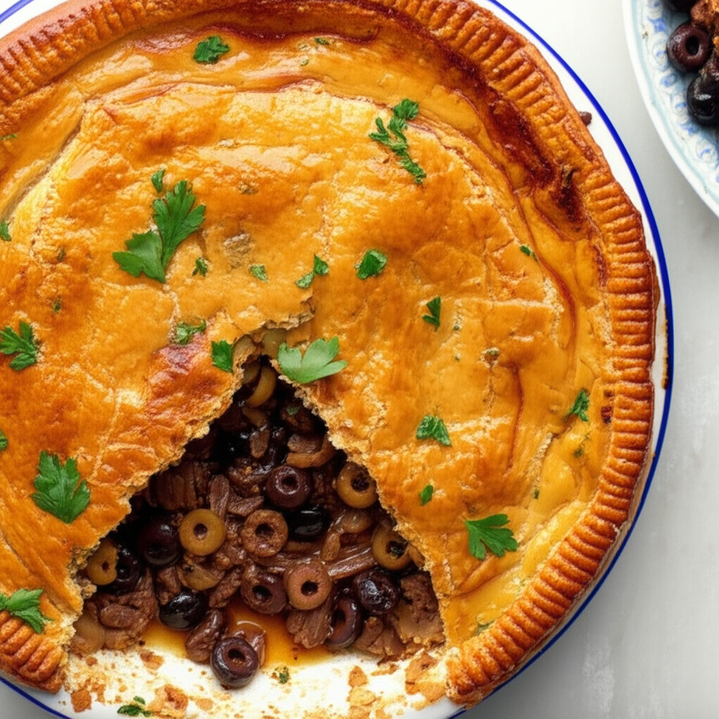Beef With Black Olives Pie image
