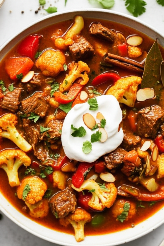 Beef With Cauliflower Crock Pot image