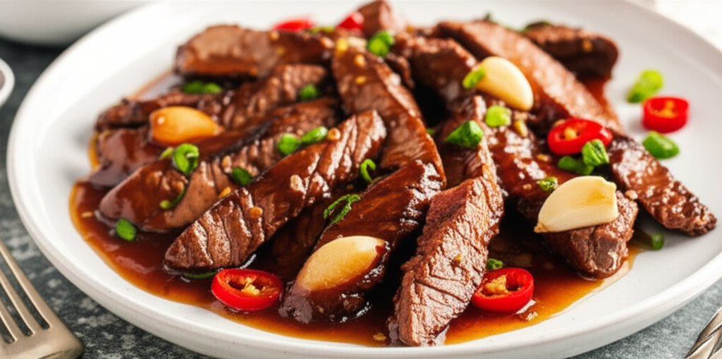 Beef With Chilli Plum Sauce image