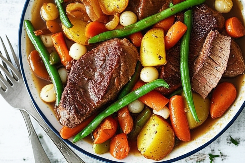 Beef With Garlic Potatoes image