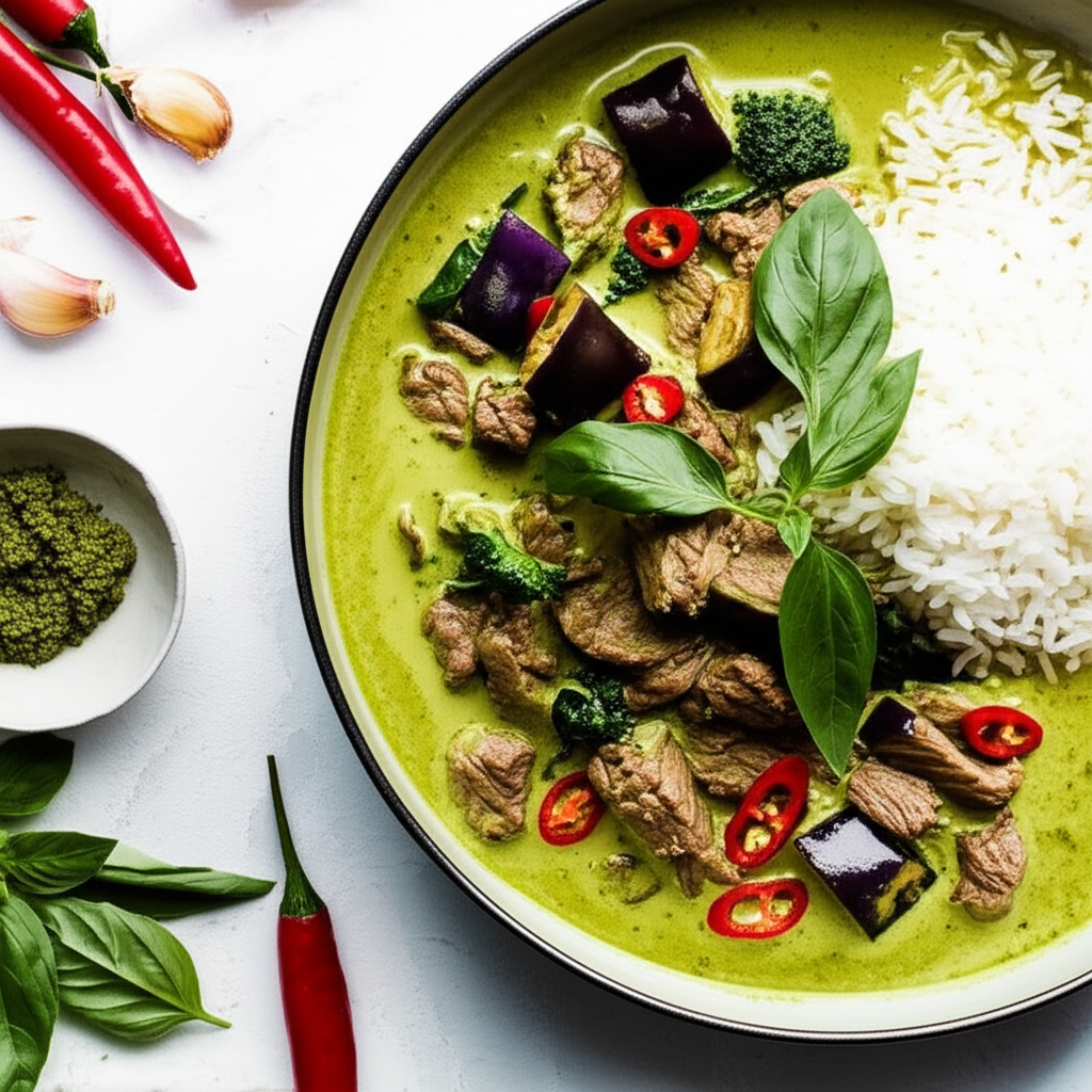 Beef With Green Curry image