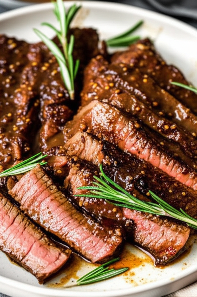 Beef With Mustard Soy Glaze image
