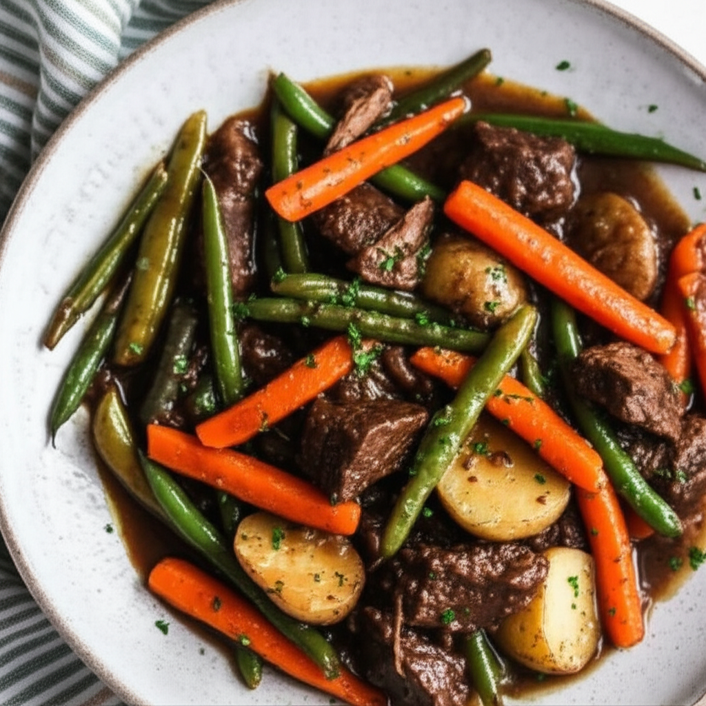 Beef With Red Wine Veggies Casserole image