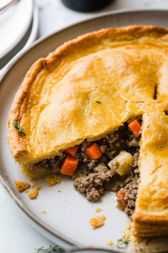 Beef Cheddar And Potato Pie image