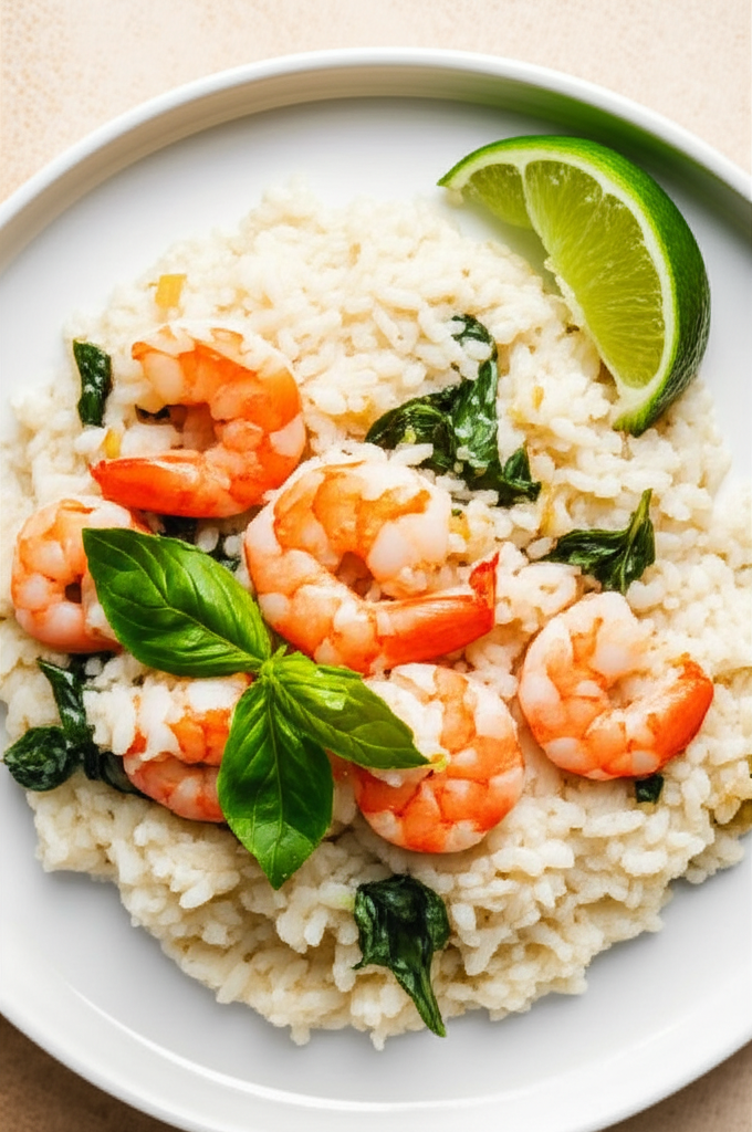 Thai Basil Shrimp Risotto image
