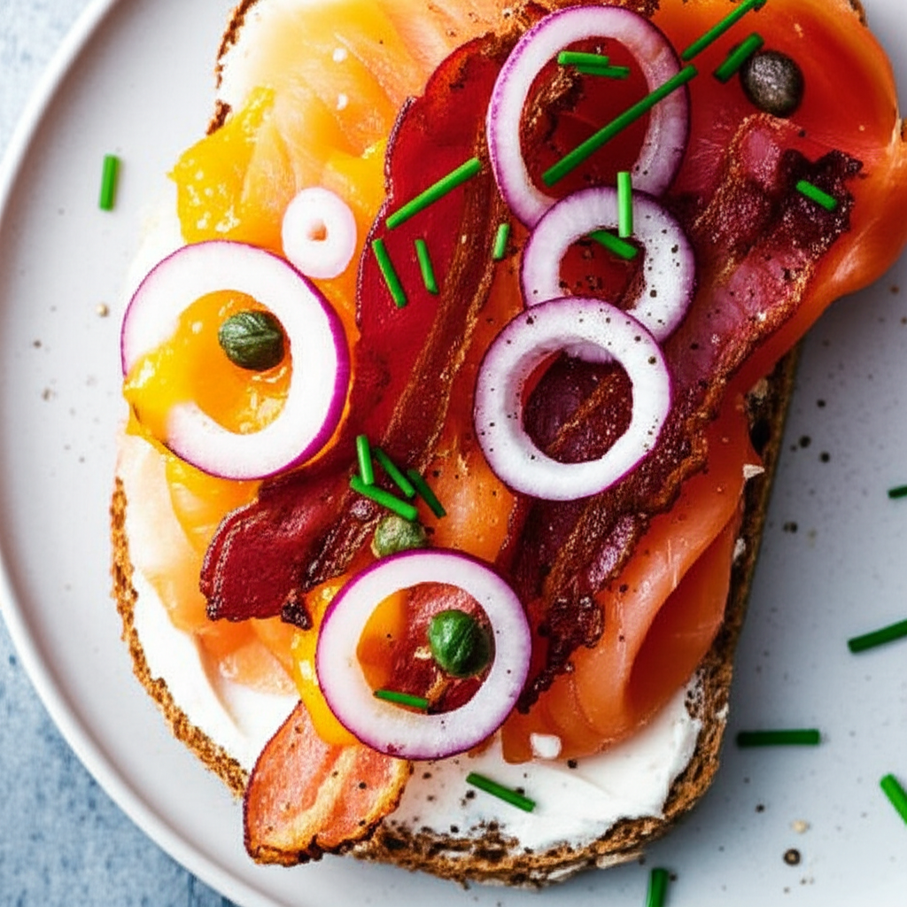 A Very Interesting Smoked Salmon Sandwich image