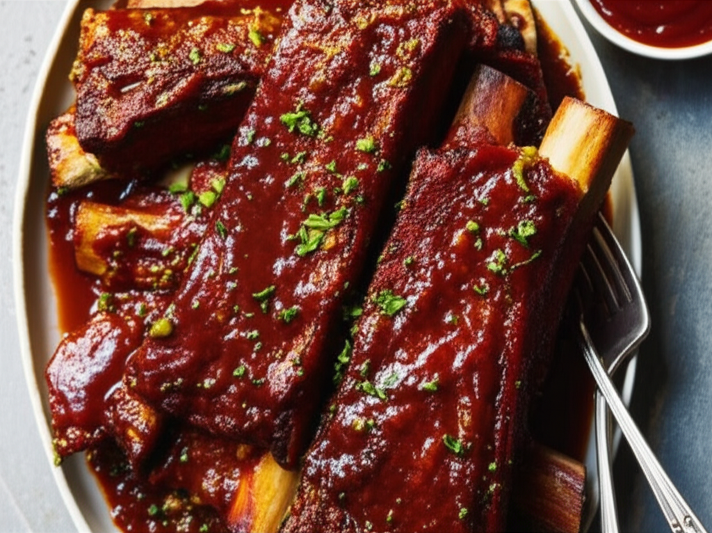 Beer N Bbq Braised Country Style Pork Ribs image
