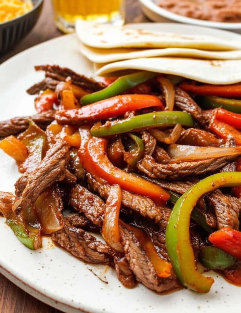 Beer Beef Fajitas Crock Pot image