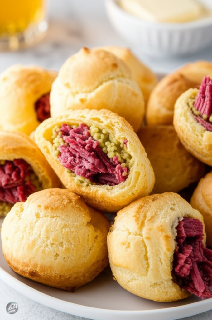Beer Puffs With Corned Beef Filling image