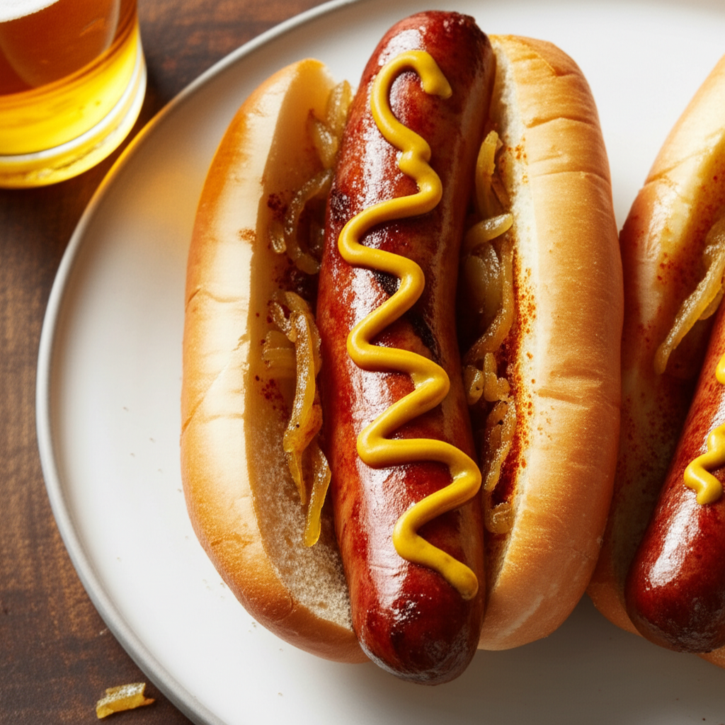 Beer Simmered Brats image