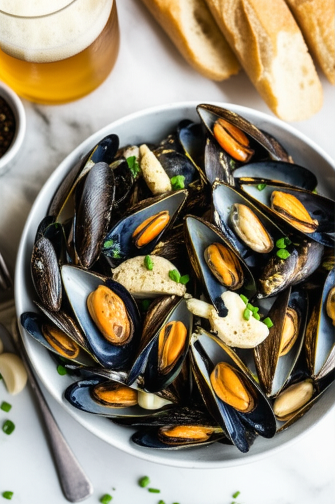 Beer Steamed Mussels image
