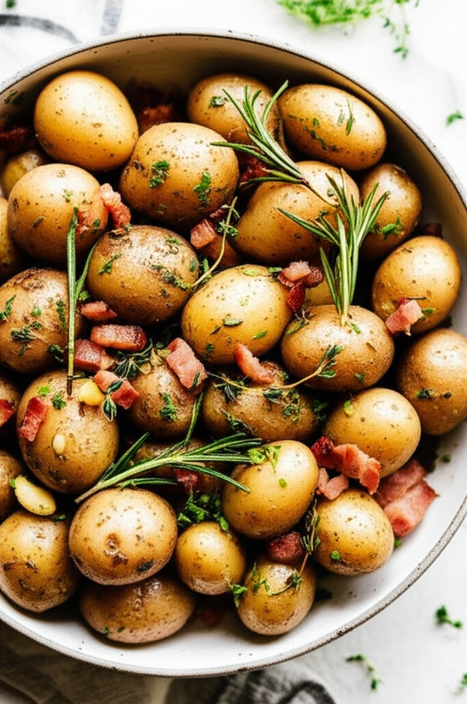 Beer Bacon Onion Braised New Potatoes image