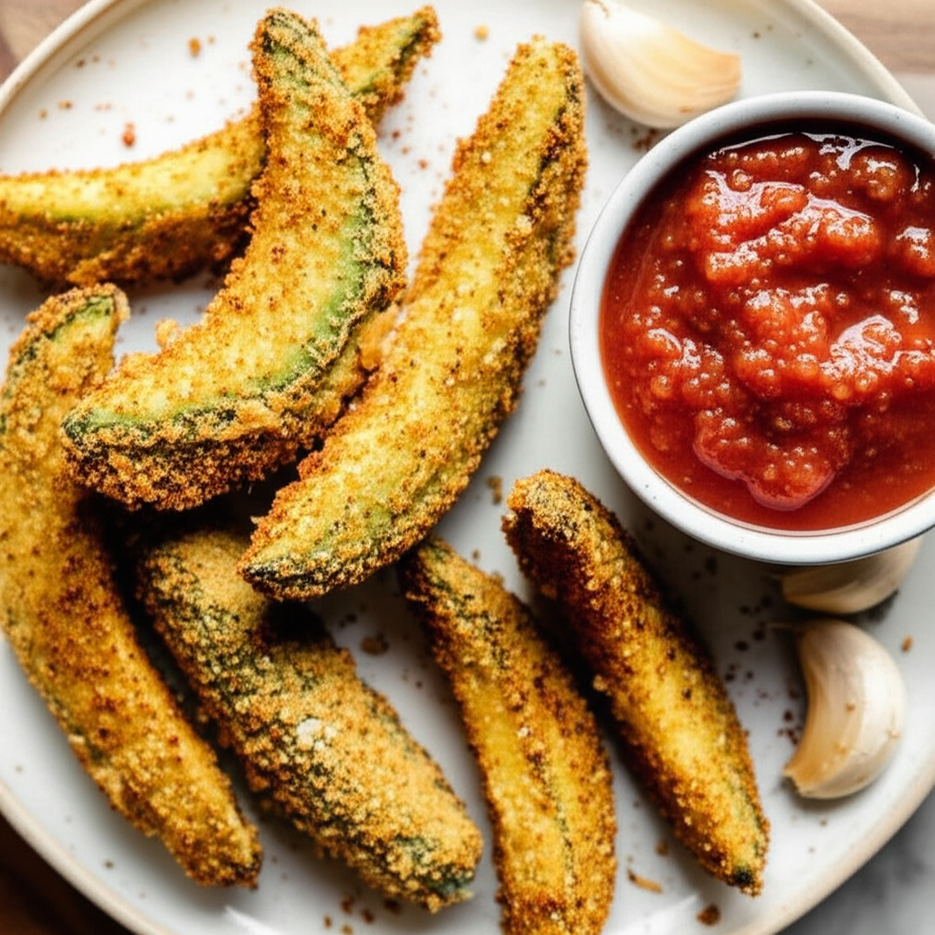 Beer Battered Fried Avocado Wedges image