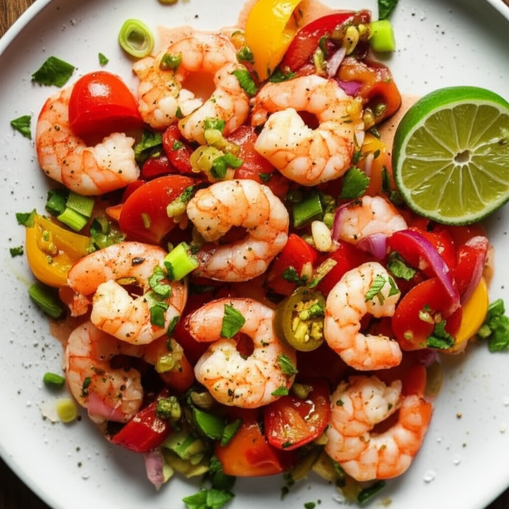 Beer Steamed Shrimp With Tomato Salsa image