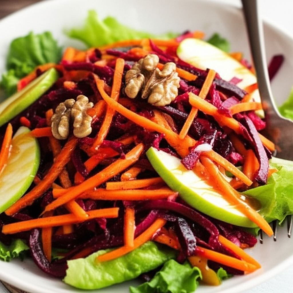 Beet Carrot Apple Salad image