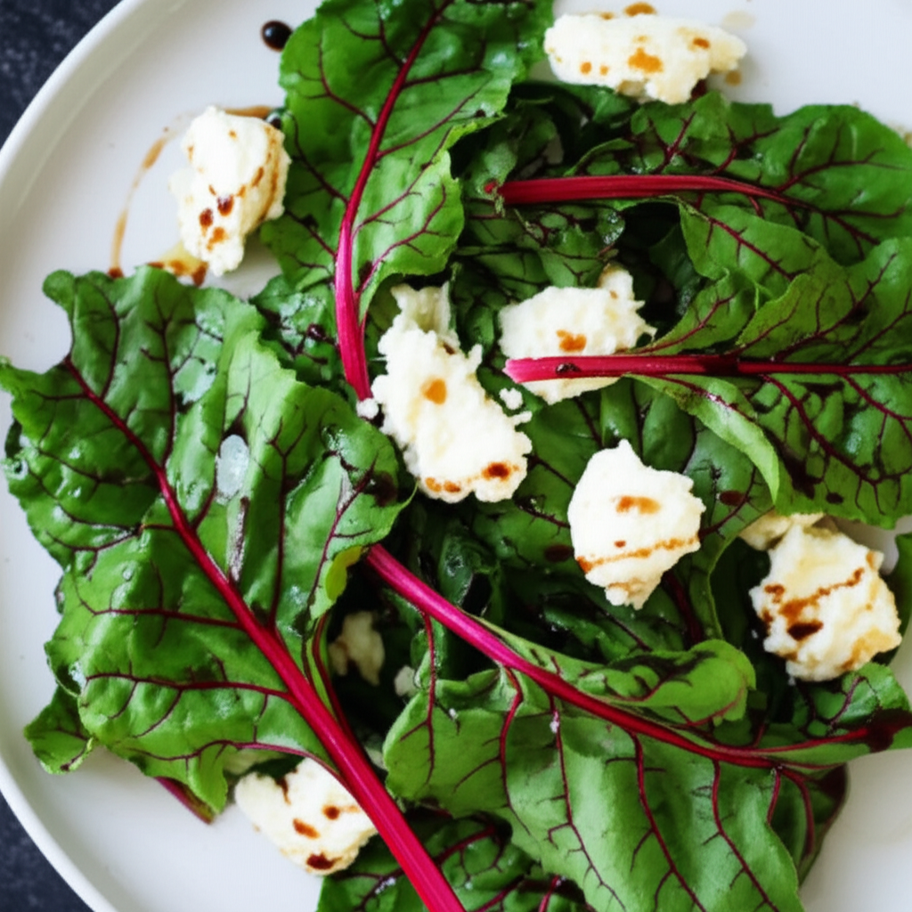 Beetroot Leaf And Ricotta Salad image