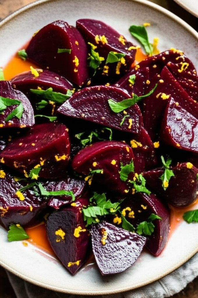 Beets In Sweet Orange Sauce Middle East image