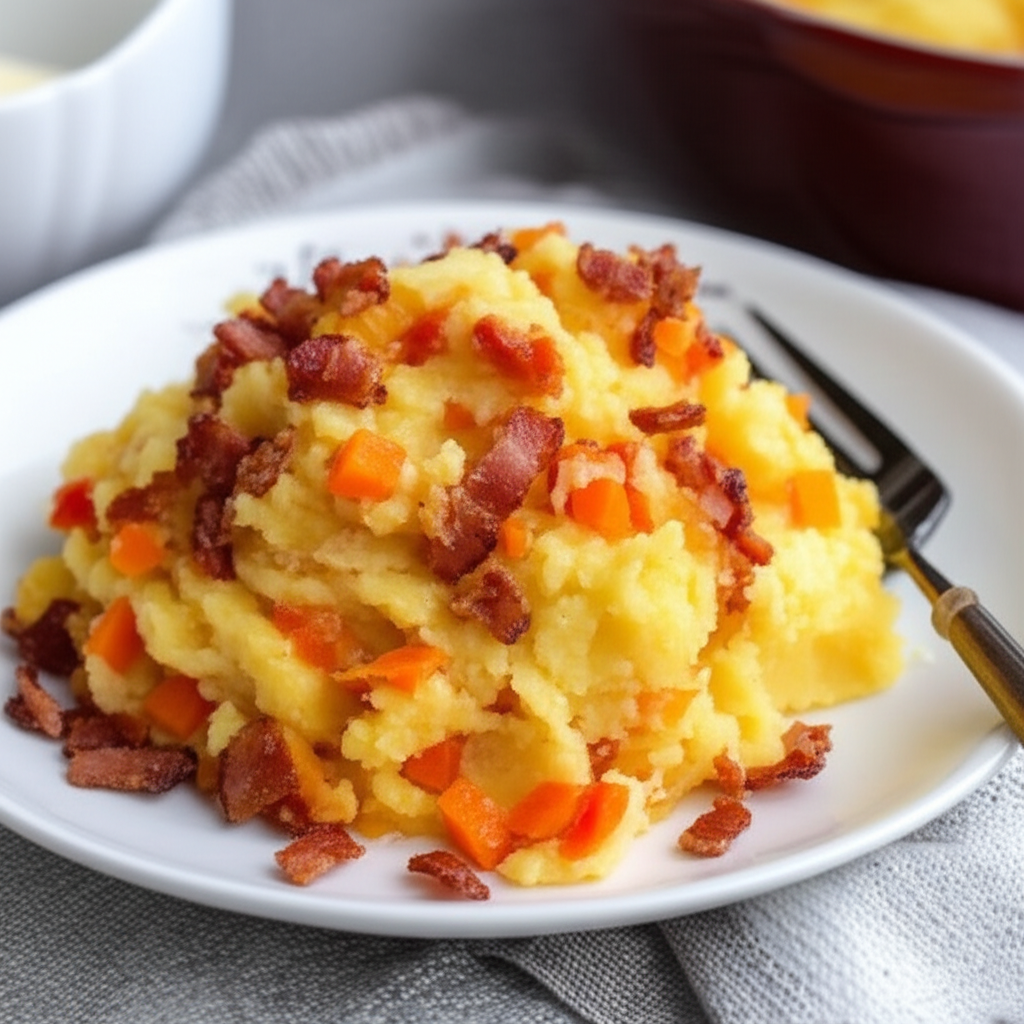Belgian Stoemp Aux Carottes Carrot Mashed Potatoes image