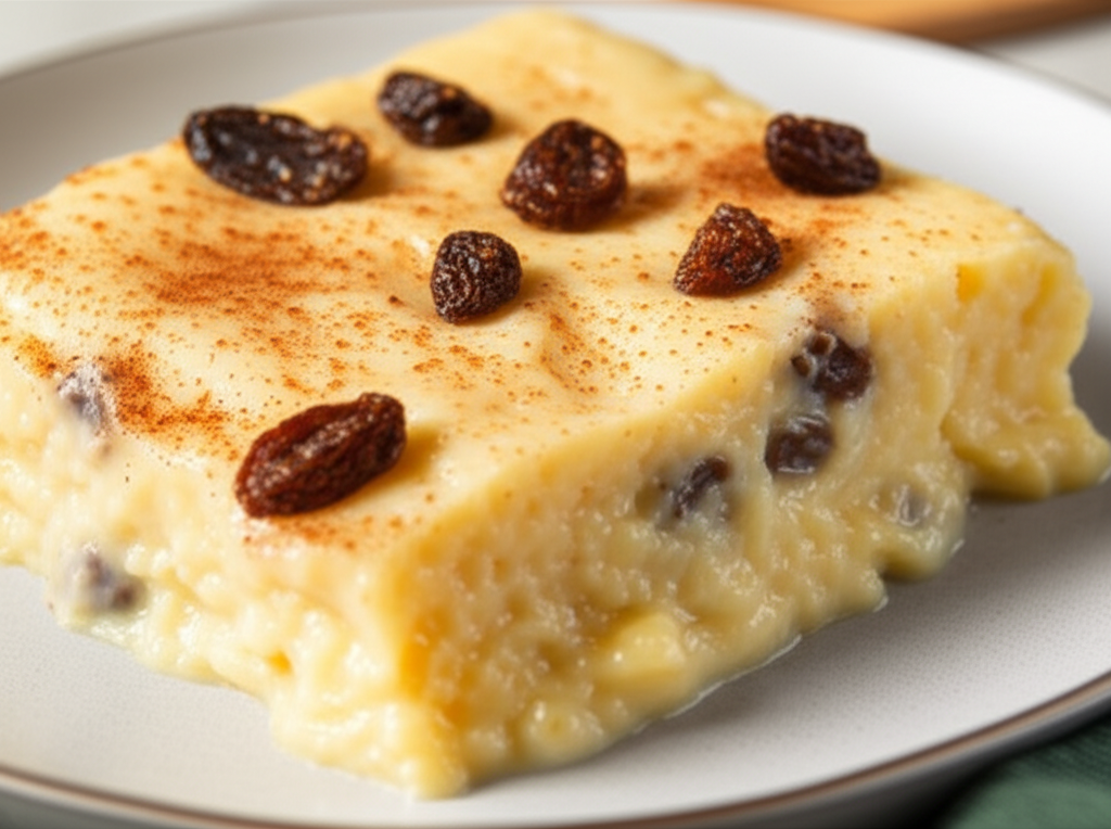 Belizean Baked Rice Pudding image